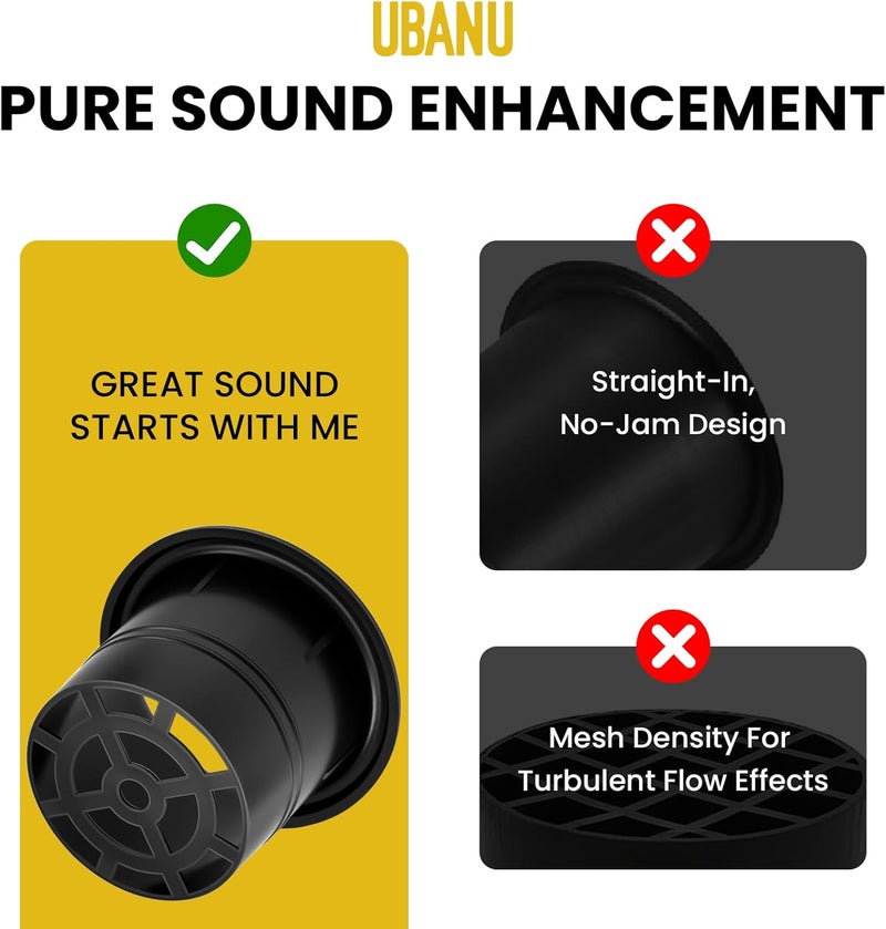 UBANU 2Pcs Speaker Cabinet Port Tube, 59mm x 55mm x 76mm Subwoofer Bass Reflex Vent Fit PA/DJ Speakers & Bass Boxes Accessories for Party/Stage Use - Image 5
